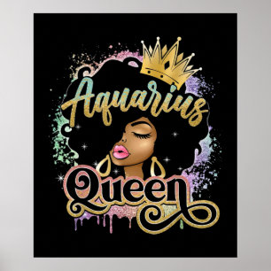 Aquarius Girls Black Queen Poster