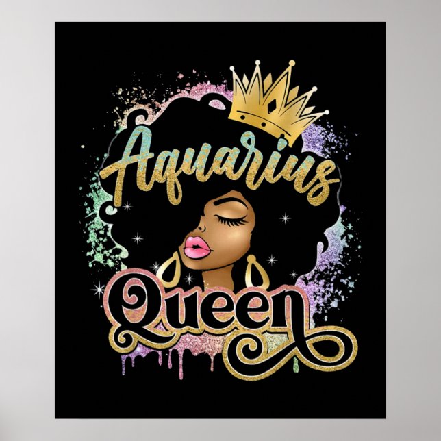 Aquarius Girls Black Queen Poster (Vorne)
