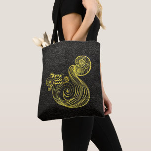 Aquarius-Gold auf Leder