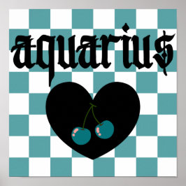 Aquarius Gothic Ästhetik Schokoriegel Kunst Poster