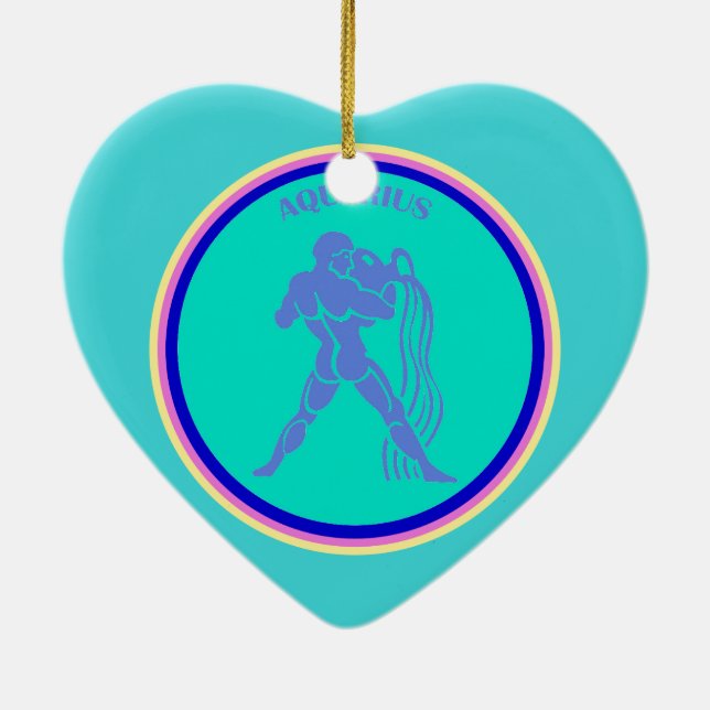 Aquarius Heart Ornament (Hinten)