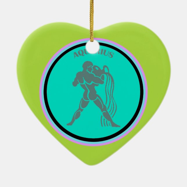 Aquarius Heart Ornament (Hinten)