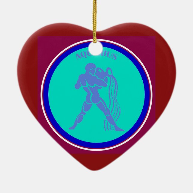 Aquarius Heart Ornament (Hinten)