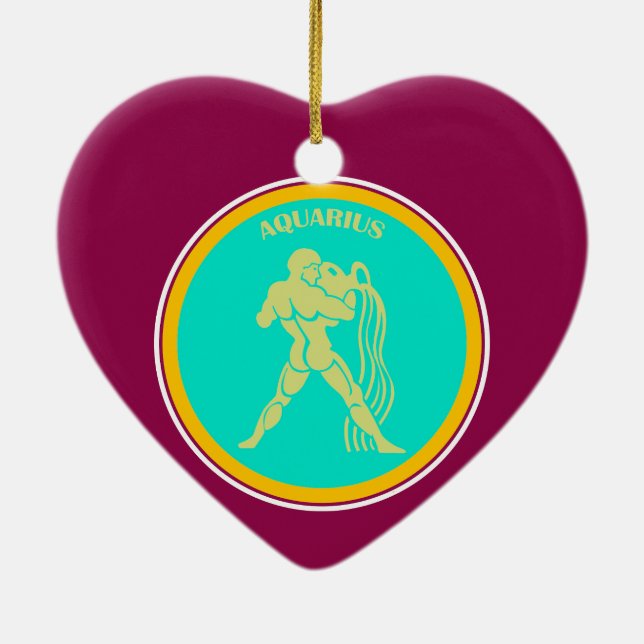 Aquarius Heart Ornament (Hinten)