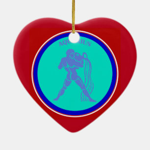 Aquarius Heart Ornament