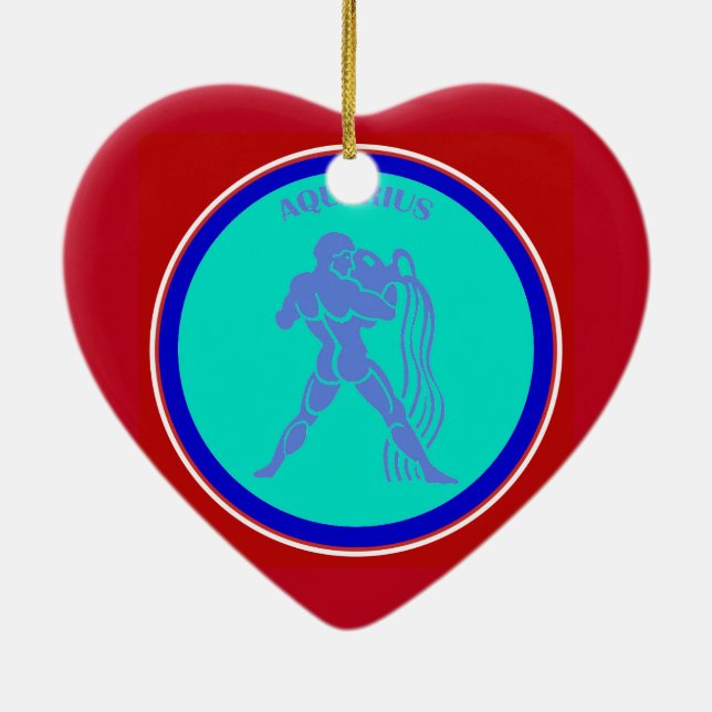 Aquarius Heart Ornament (Hinten)