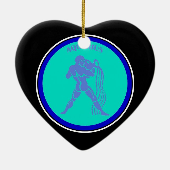 Aquarius Heart Ornament (Hinten)