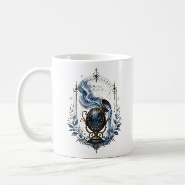 Aquarius Himmelsgefäß Zodiac Tasse (Links)