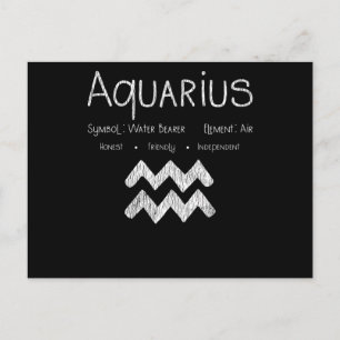 Aquarius Horoskop Astrologie Star Geburt Postkarte