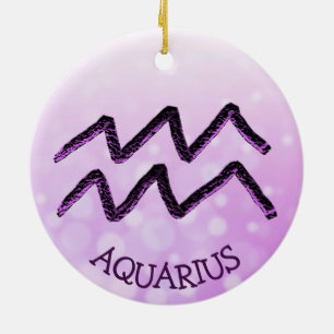 Aquarius Horoskop Astrologie Zodiac-Zeichen Keramik Ornament