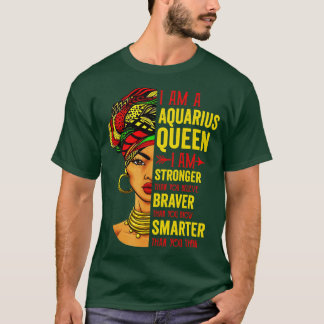 Aquarius Ich bin ein stärkerer Geburtstag für Aqua T-Shirt