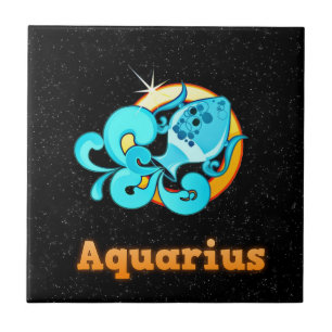 Aquarius-Illustration Fliese