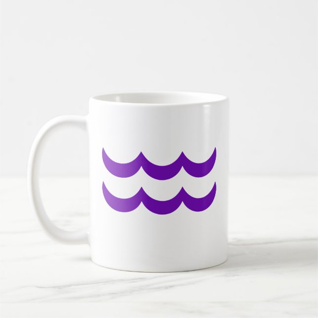 Aquarius im Lila Kaffeetasse (Links)