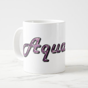 Aquarius in Amethyst Gemstone Jumbo-Tasse