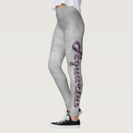 Aquarius in Amethyst Gemstone Leggings