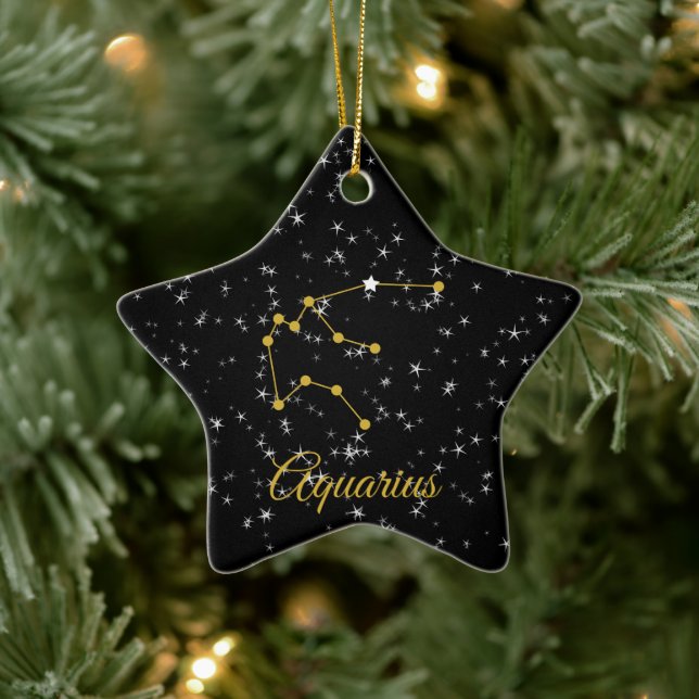 Aquarius-Konstellation Keramik Ornament (Baum)