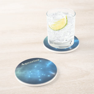 Aquarius-Konstellation Sandstein Untersetzer