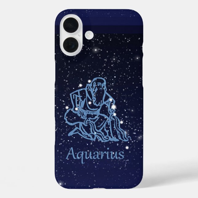 Aquarius Konstellation und Sternzeichen mit Sterne Case-Mate iPhone Hülle (Rückseite)