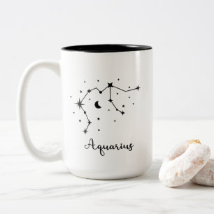 Aquarius-Konstellation Zweifarbige Tasse