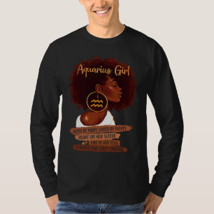Aquarius-Mädchen Lustig Für Schwarze Frauen Melani T-Shirt