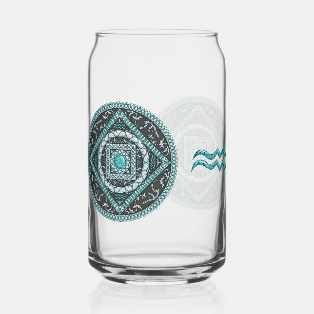 Aquarius Mandala Dosenglas (Vorderseite)