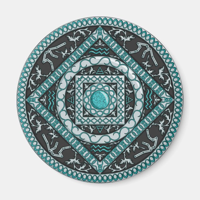 Aquarius Mandala Magnet (Vorne)