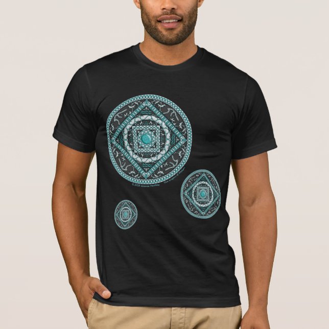 Aquarius Mandala Men Dark Shirt (Vorderseite)