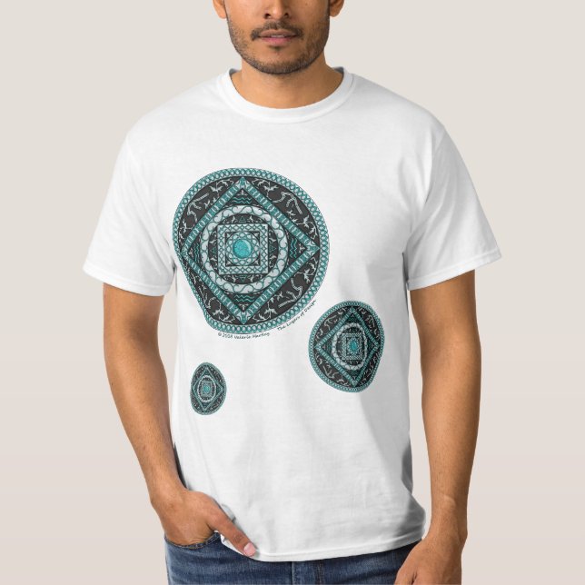 Aquarius Mandala Men's Light Shirt (Vorderseite)