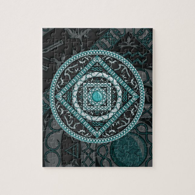 Aquarius Mandala Puzzle (Vertikal)