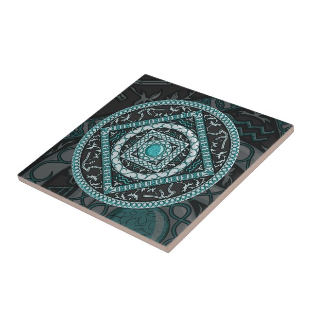 Aquarius Mandala Tile Fliese (Seite)