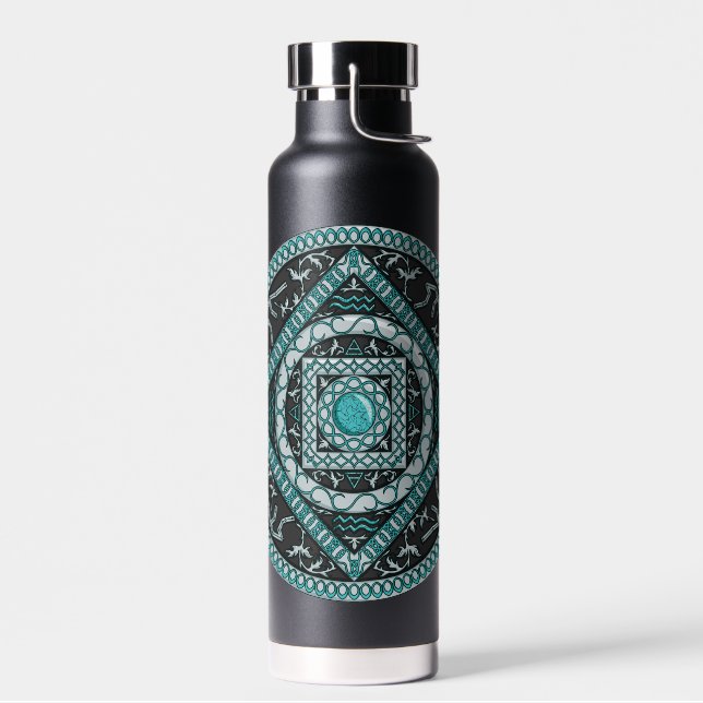 Aquarius Mandala Trinkflasche (Links)
