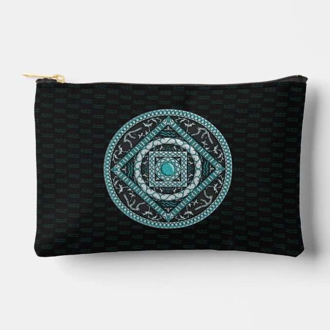 Aquarius Mandala Zubehörtasche (Vorderseite)