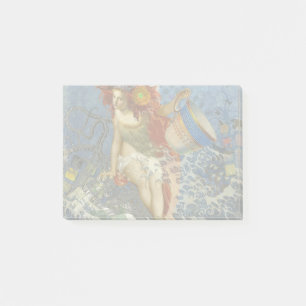 Aquarius Meerjungfrau Gothic Blaue Kunst Post-it Klebezettel