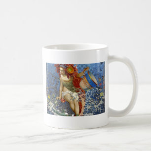 Aquarius Meerjungfrau Gothic Blaue Kunst Tasse