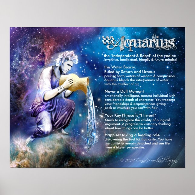 Aquarius-Merkmale Poster (Vorne)