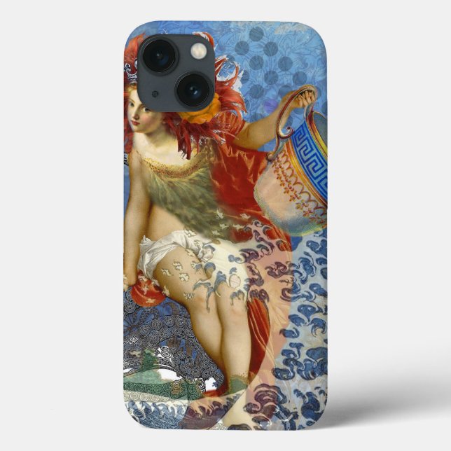 Aquarius Mermaid Gothic Blue Art Case-Mate iPhone Hülle (Rückseite)