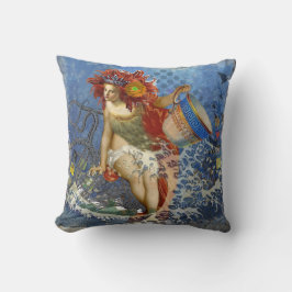 Aquarius Mermaid Gothic Blue Art Kissen