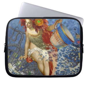 Aquarius Mermaid Gothic Blue Art Laptopschutzhülle