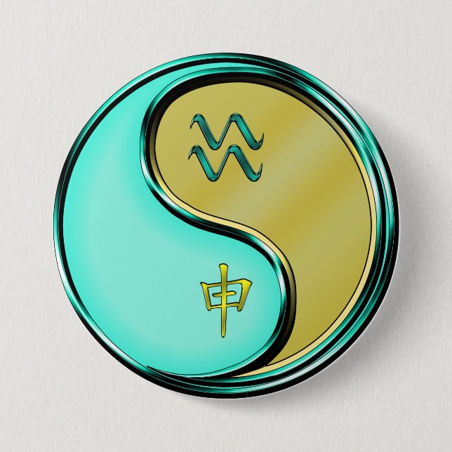 Aquarius & Metal Monkey Button (Vorderseite)