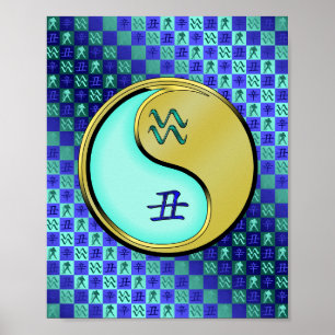 Aquarius & Metal Ox Poster