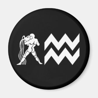 Aquarius mit Symbol Magnet