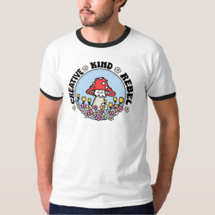 Aquarius Mushroom Blume Zodiac Zeichen Niedlicher T-Shirt