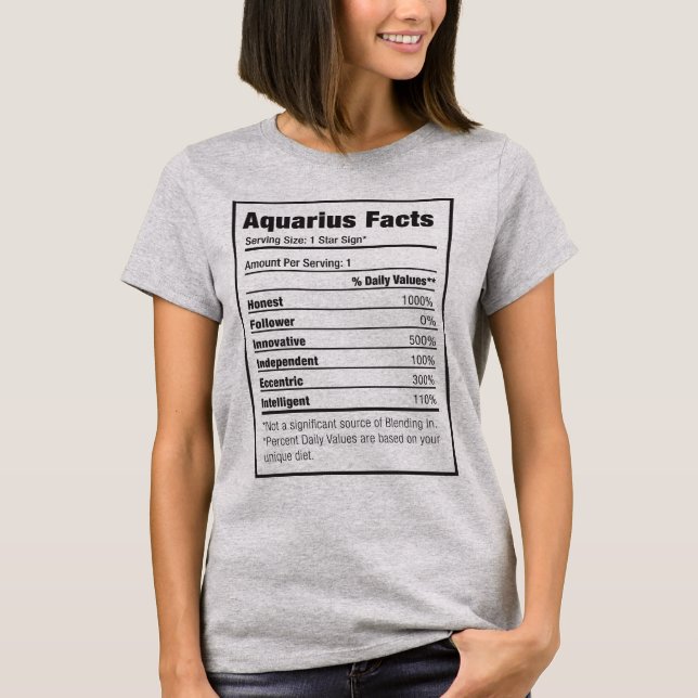 Aquarius Nutrition Fakt Zodiac-T - Shirt (Vorderseite)