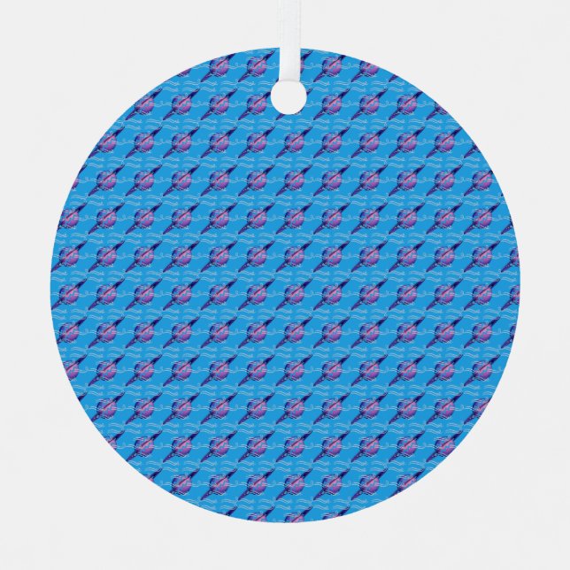 Aquarius Ornament Aus Metall (Vorderseite)