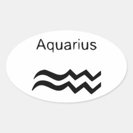 Aquarius Ovaler Aufkleber