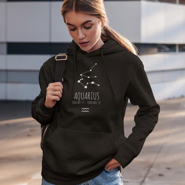 Aquarius | Personalisierte Sternbilder Hoodie (Von Creator hochgeladen)