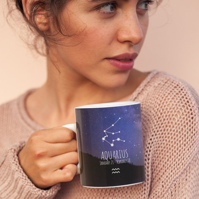Aquarius | Personalisierte Sternbilder Kaffeetasse (Von Creator hochgeladen)