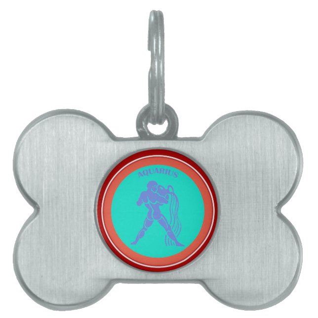 Aquarius Pet Id Tag Tiermarke (Vorderseite)