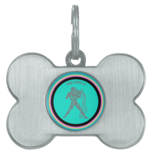 Aquarius Pet Id Tag Tiermarke (Vorderseite)