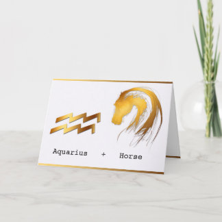 Aquarius Pferde Chinesischer Western Astrologie Ge Karte